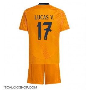 Real Madrid Lucas Vazquez #17 Seconda Maglia Bambino 2024-25 Manica Corta (+ Pantaloni corti)